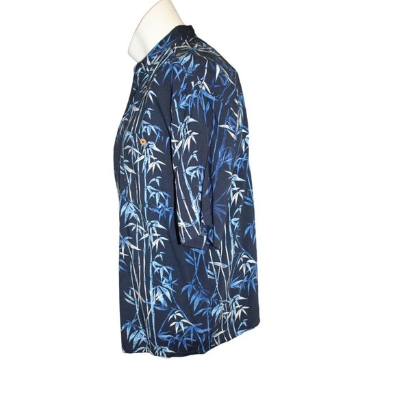 Puritan /Polo short sleeved / (Size M)/Navy - Hawaiian shirt /(100% Rayon) - Picture 4 of 11